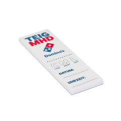 Tear-off notepad for Doughmanagement